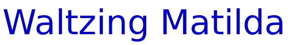 Waltzing Matilda шрифт